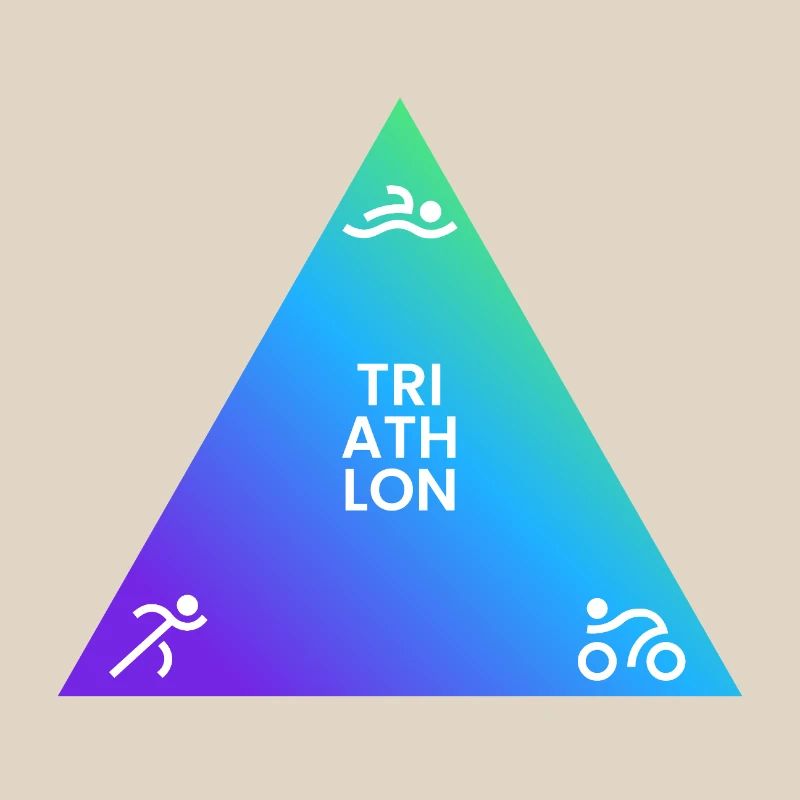 Triathlon Triangle Gradient Logo