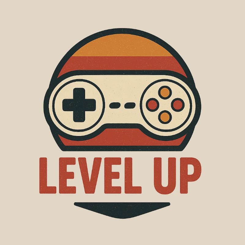Level Up Retro Controller Graphics