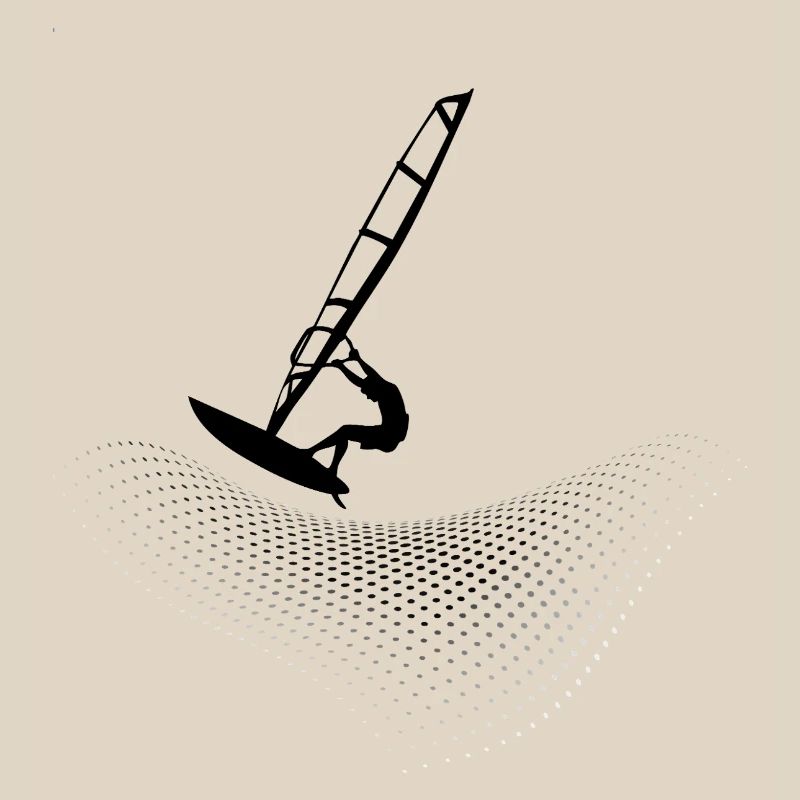 Windsurfers on points wave