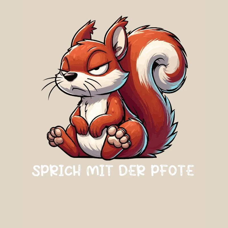 Sprich mit der Pfote Eichhörnchen Eichhorn Nager