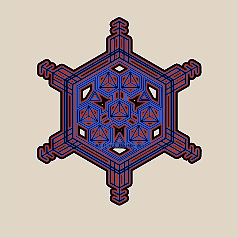 Expérience d’évolution fractale Motif hexagone étoile
