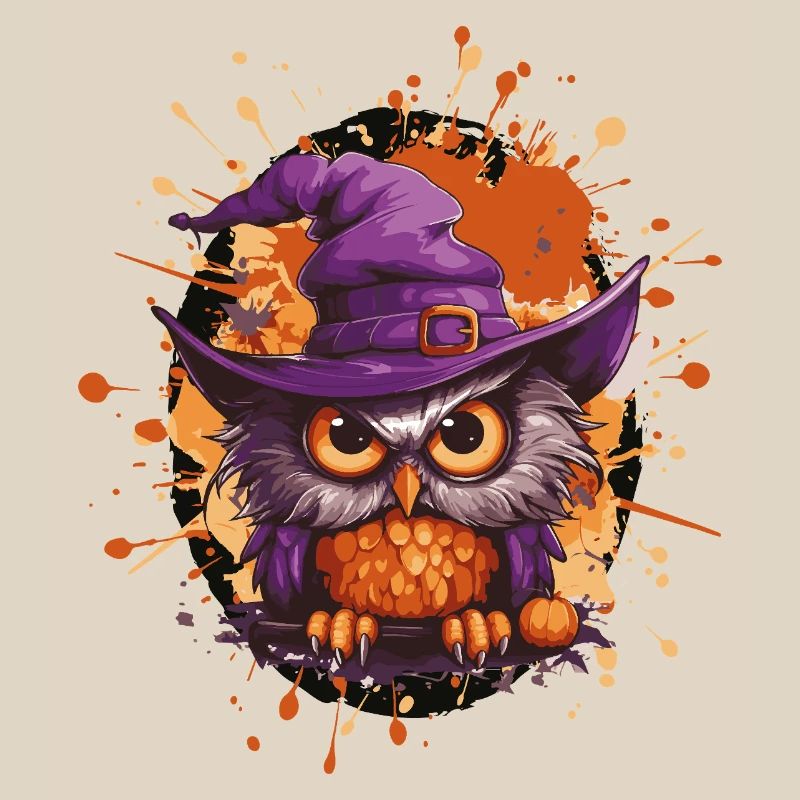 Owl Magic with Witch Hat