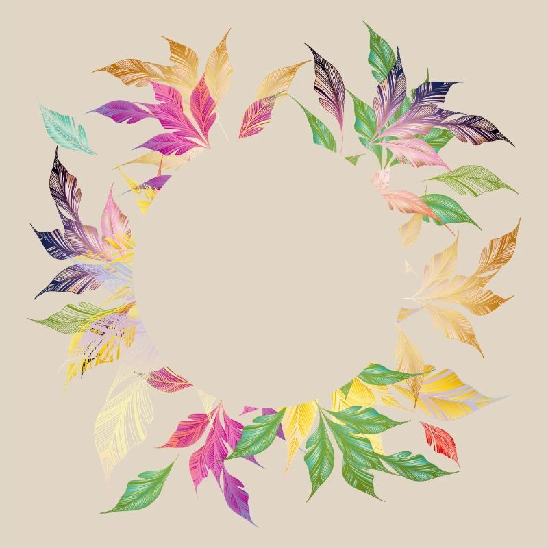 Imaginative leaf frame – delicately shimmering
