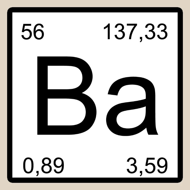 Conception de style Ba Baryum Element