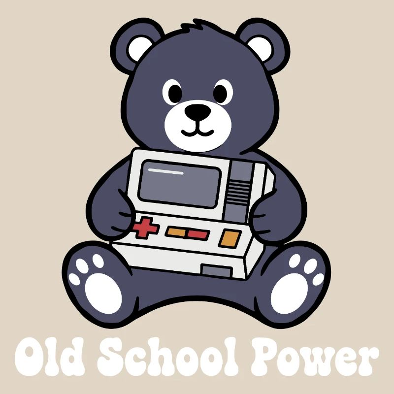 Old School Power Bear Retro Console