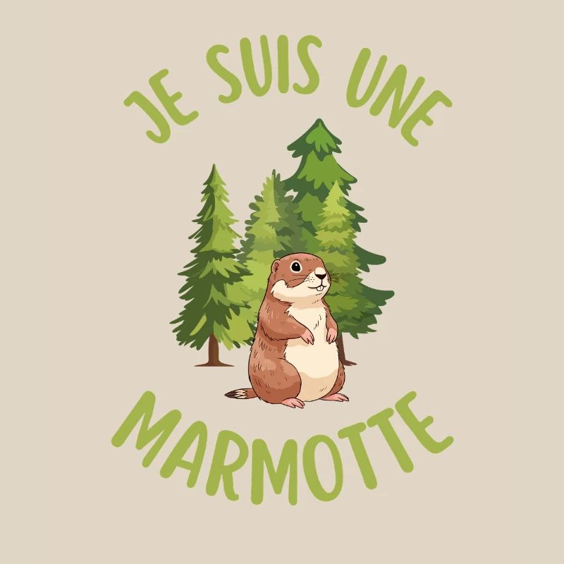 Ich bin ein Murmeltier im Wald