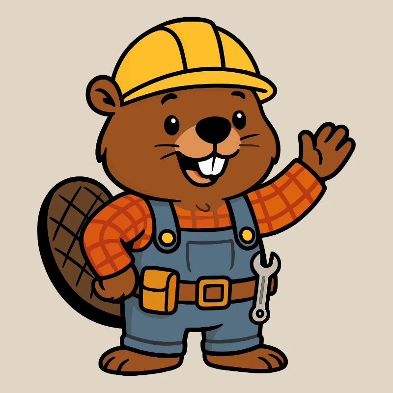 Beaver Construction Worker Bob Helm Hello Planbuilder