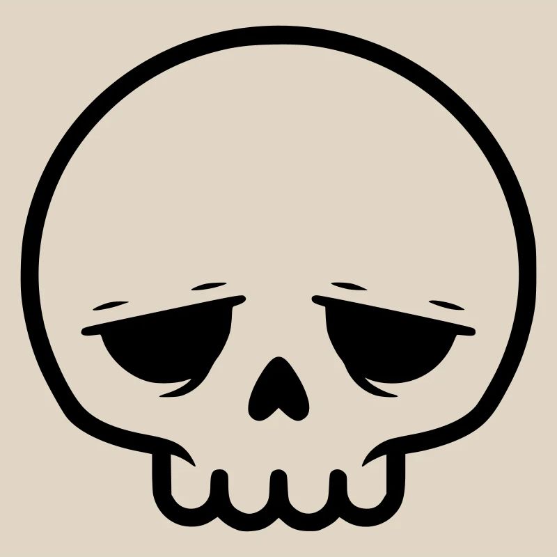 Sad Skull | Emo & Goth Design