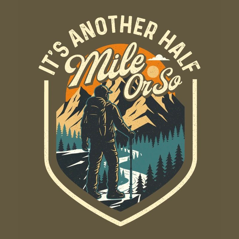 Es ist noch eine halbe Meile oder so Wanderwanderer