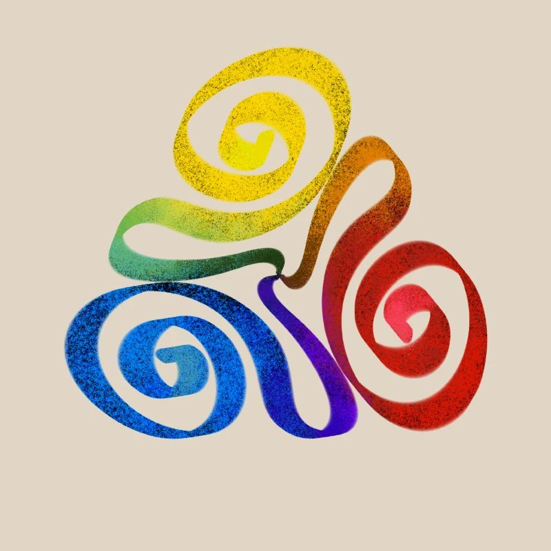 Rainbow triangle spiral