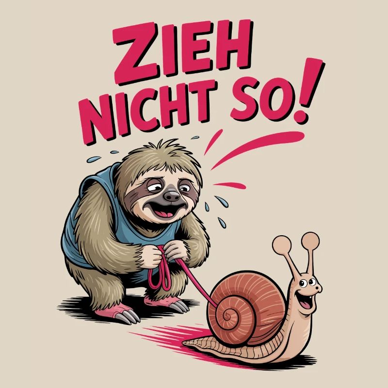 Don't Pull So Sloth Fun Sloth Saying