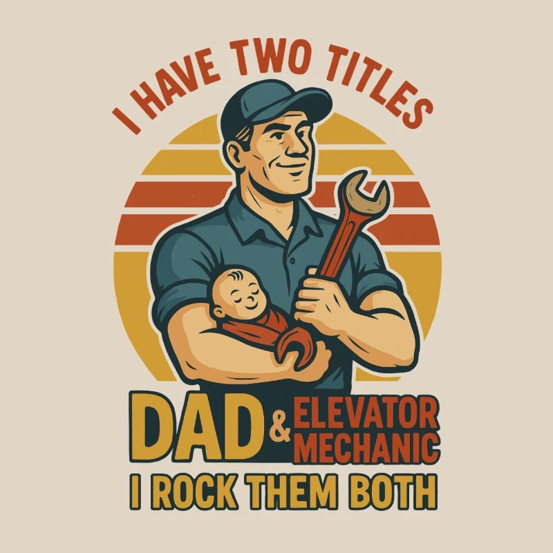 Funny Elevator Inspector Dad And Elevator Mechanic