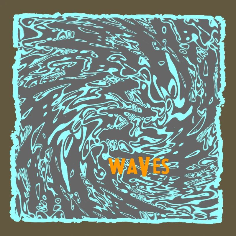 Wave flow neon pattern surf