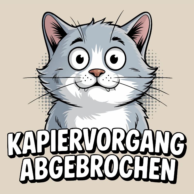 Kapiervorgang abgebrochen – Katze Comic