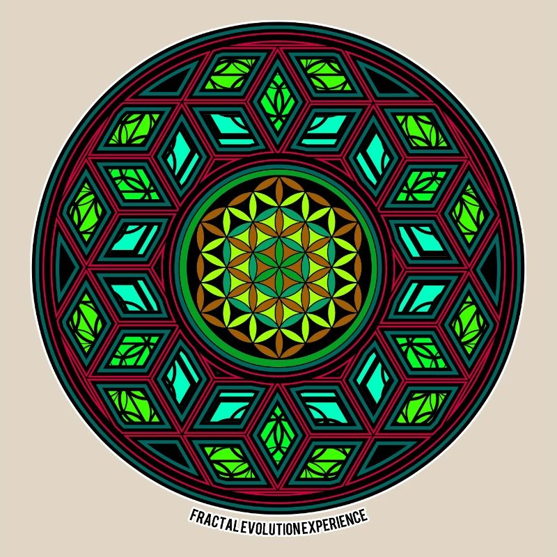Fractal Evolution Kaleidoscope Mandala Pattern Yoga