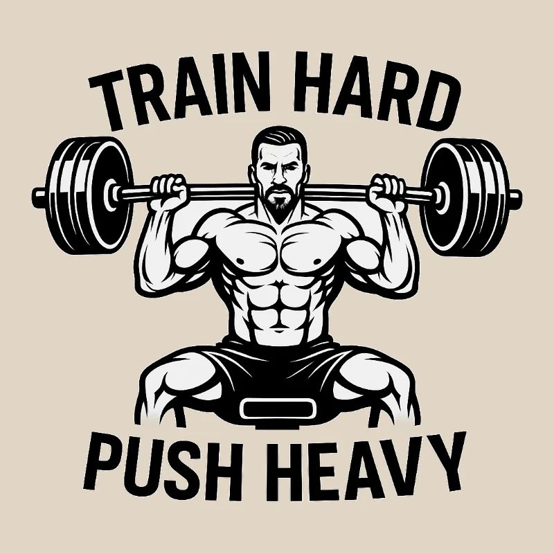 Devise de musculation Push Heavy