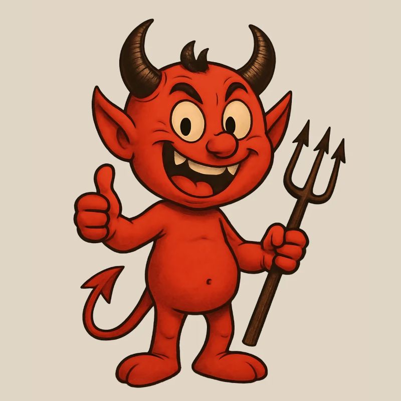 Cheerful Cartoon Devil – Funny Devil Design
