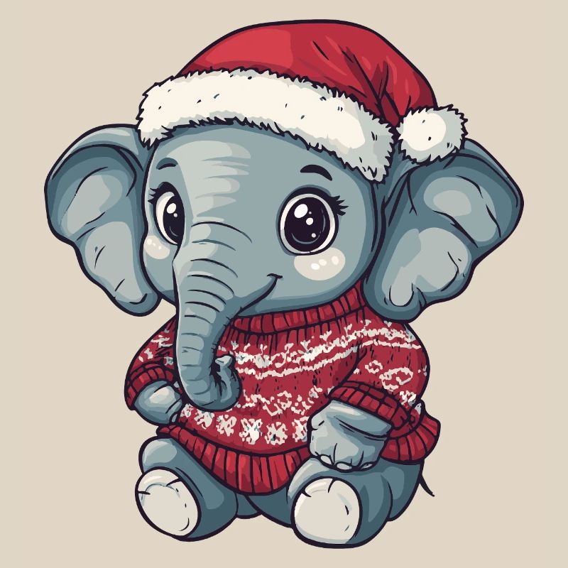 Noël de Noël avec éléphants