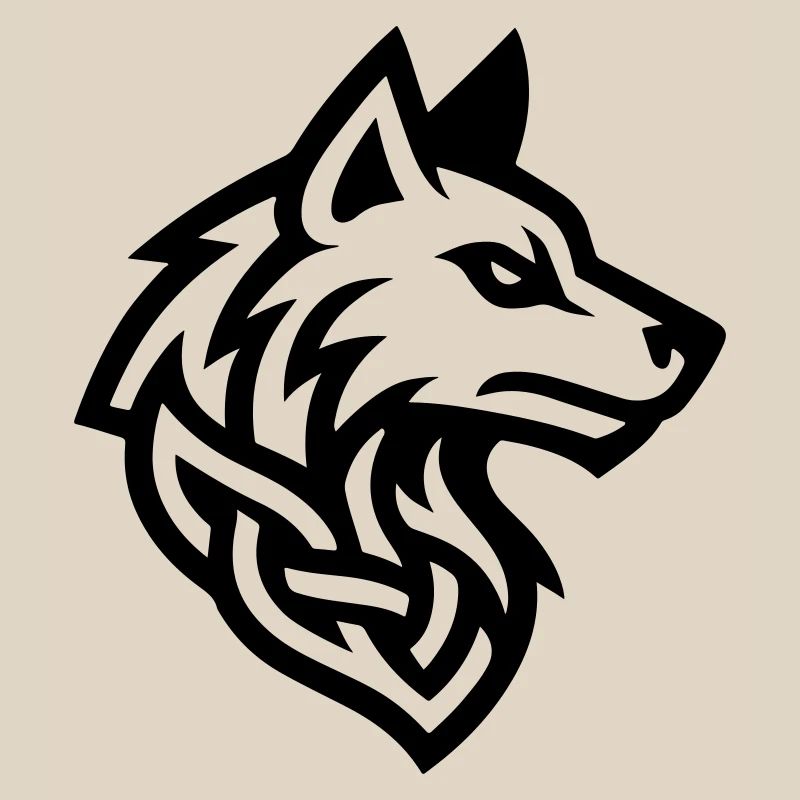 Wolf Kopf Wikinger