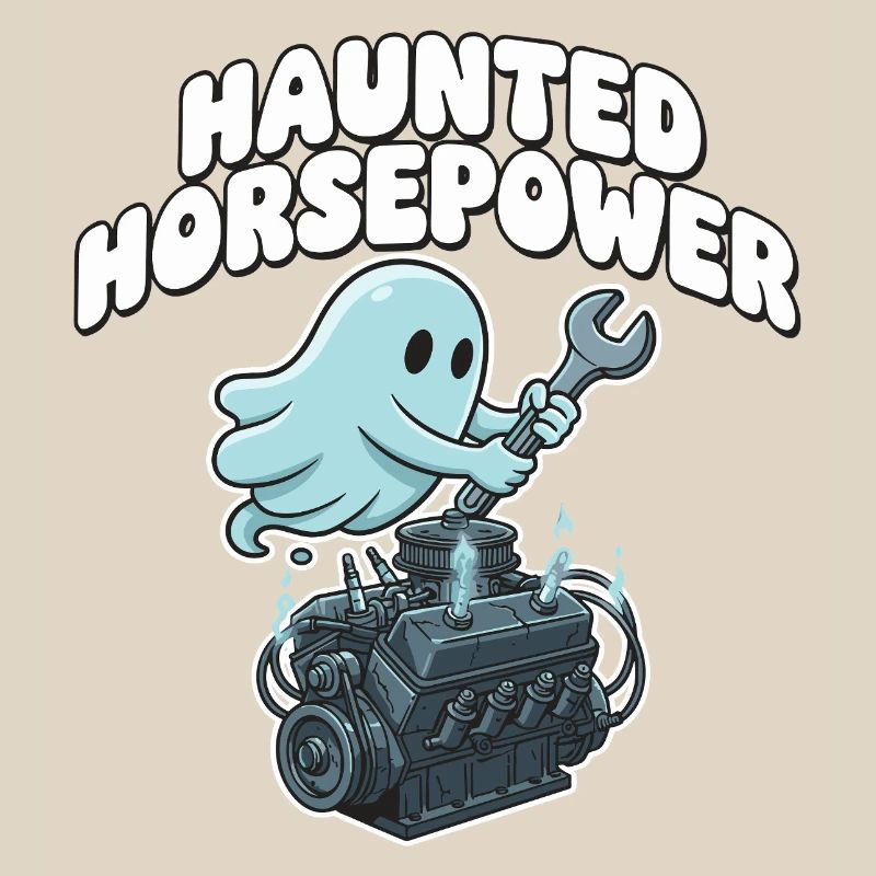 Dessin animé Ghost Engine Hanting Engine