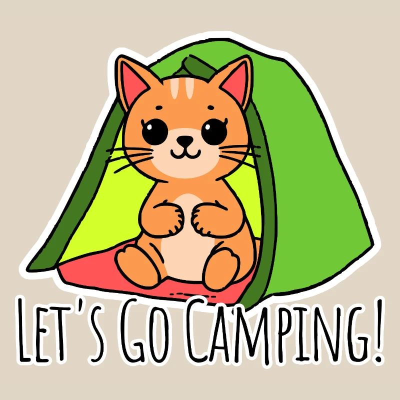 Allons camper ! Le chat mignon part camper !