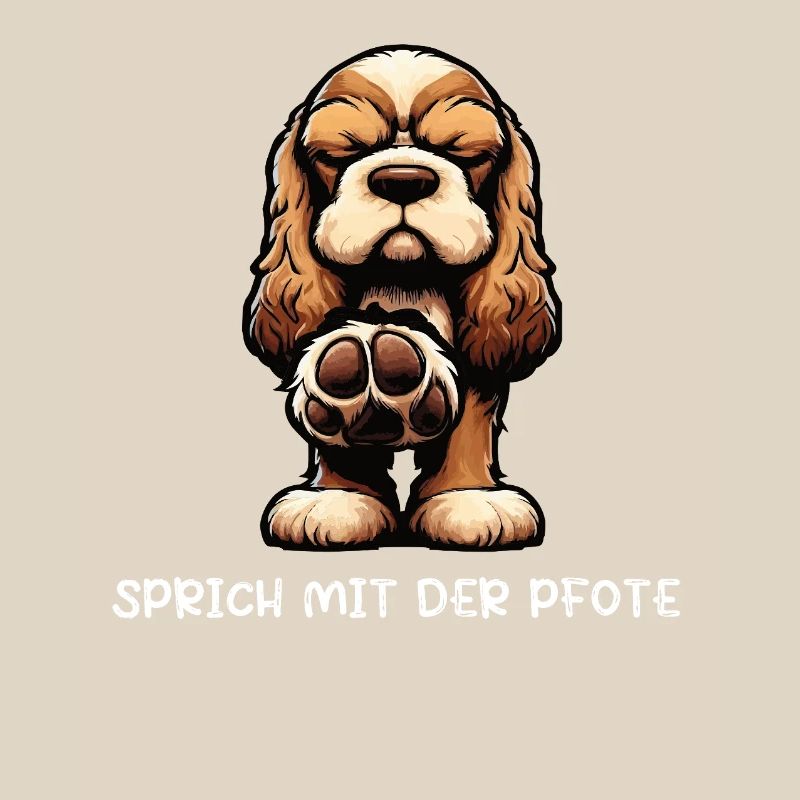 Sprich mit der Pfote Cocker Spaniel Cockerhund