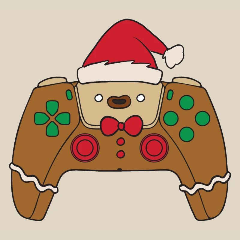 Gingerbread Video Game Controller Christmas Player