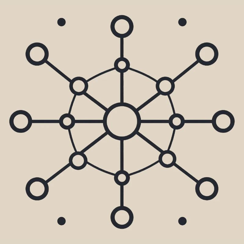 Central Network Star Pattern
