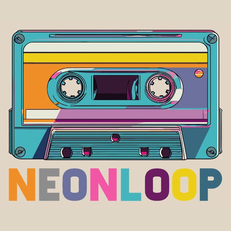 Neon Loop Kassettendesign