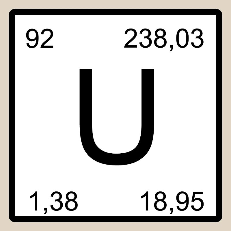 Uranium U Element Square Graphic