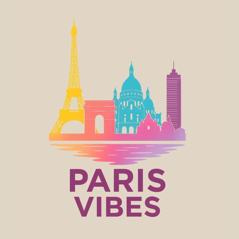 Silhouette de gradient de Paris Vibes