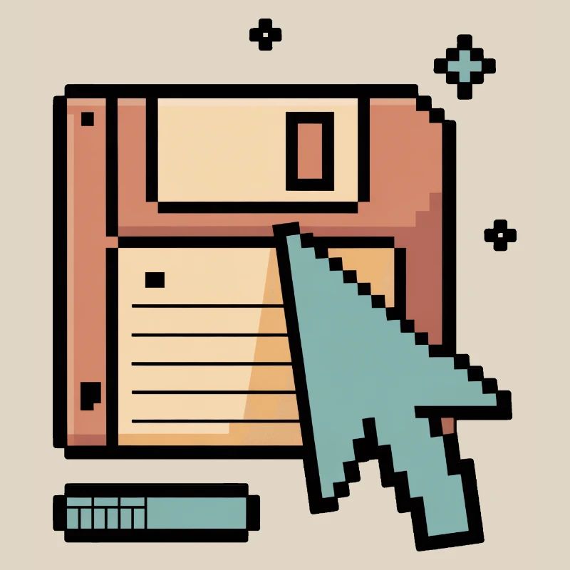 Floppy Disk Retro Internet