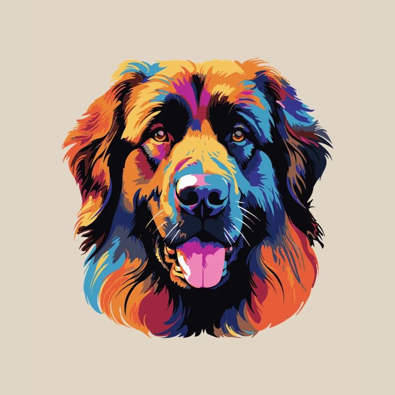 Explosion de couleur Portrait de chien