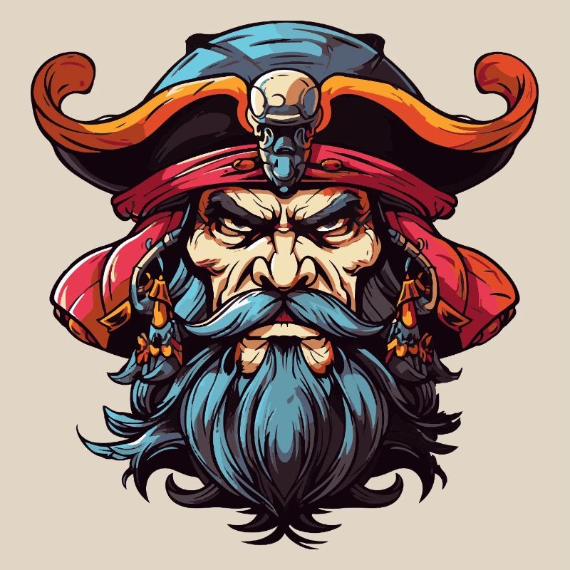 Pirate with Beard Comic