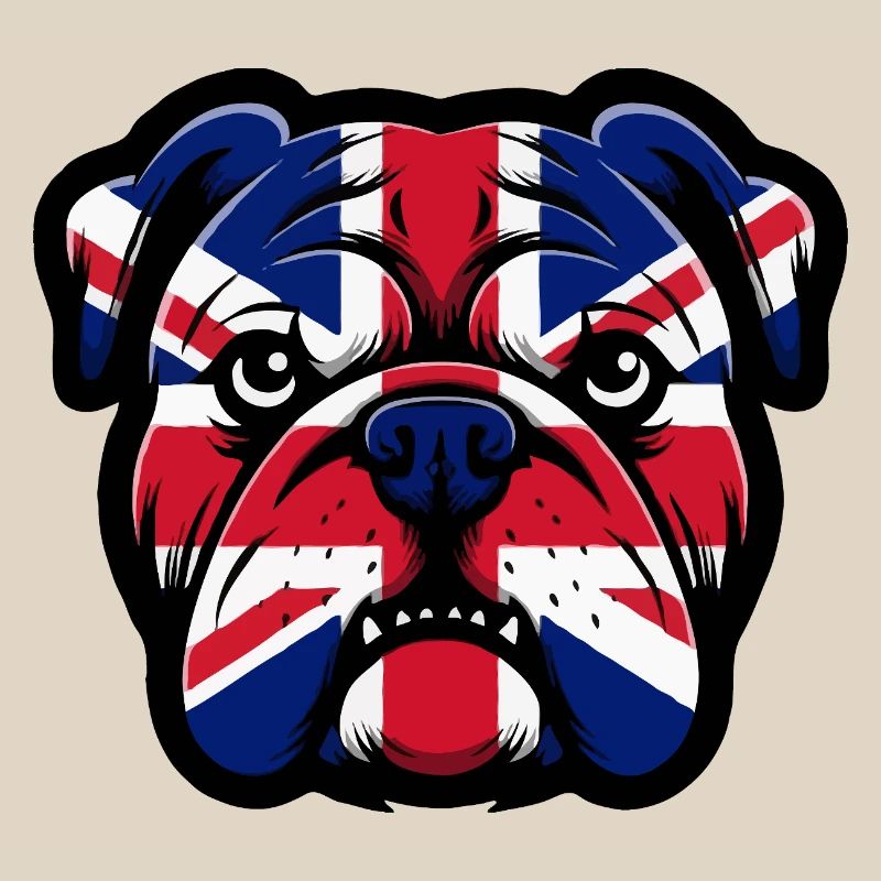 Union Jack Bulldog Portrait