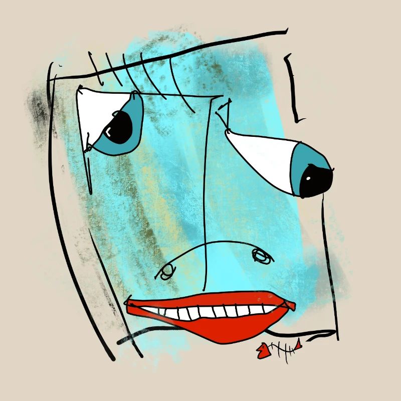Aquarelle de design de visage abstrait