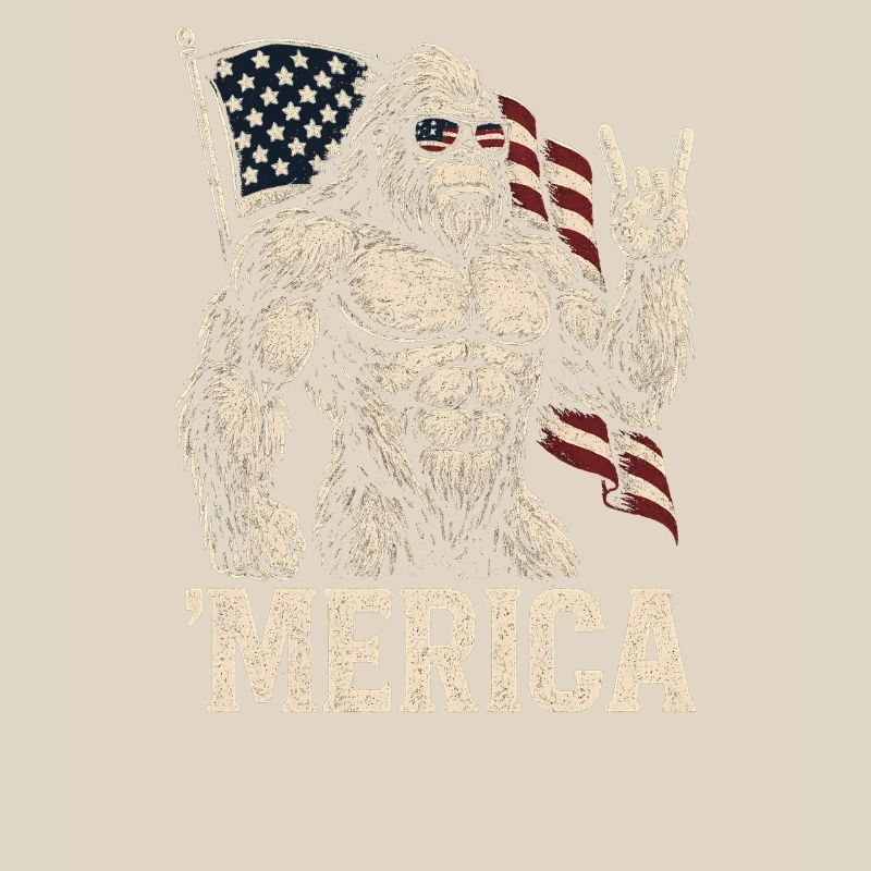 Amerika Bigfoot Lustiger Bigfoot zum 4. Juli Ameri