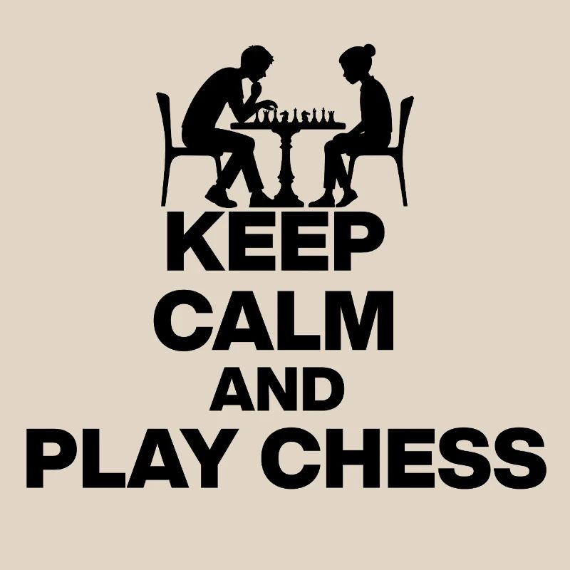KEEP CALM AND PLAY CHESS! CHESS FANS white