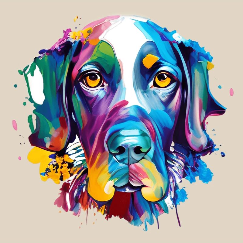Deutscher Kurzhaar-Pointer GSP Farbenfrohe Hundekunst