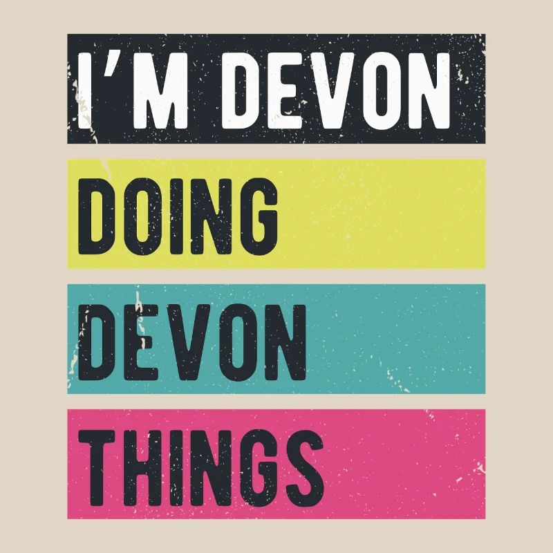 Ich bin Devon und mache Devon-Dinge in Retro-Farben