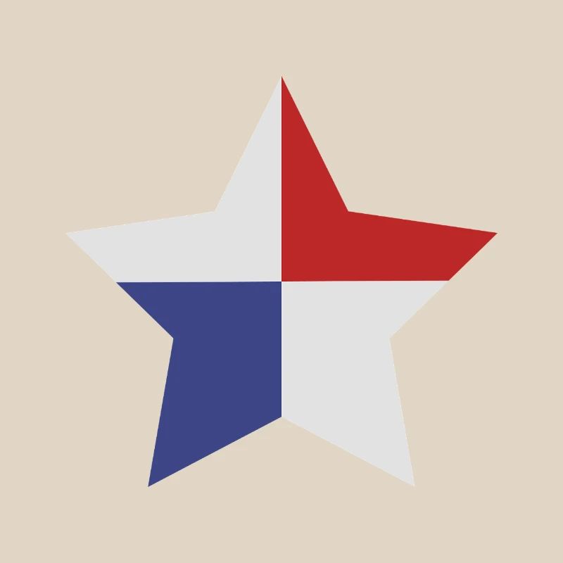 Panama star-shaped flag