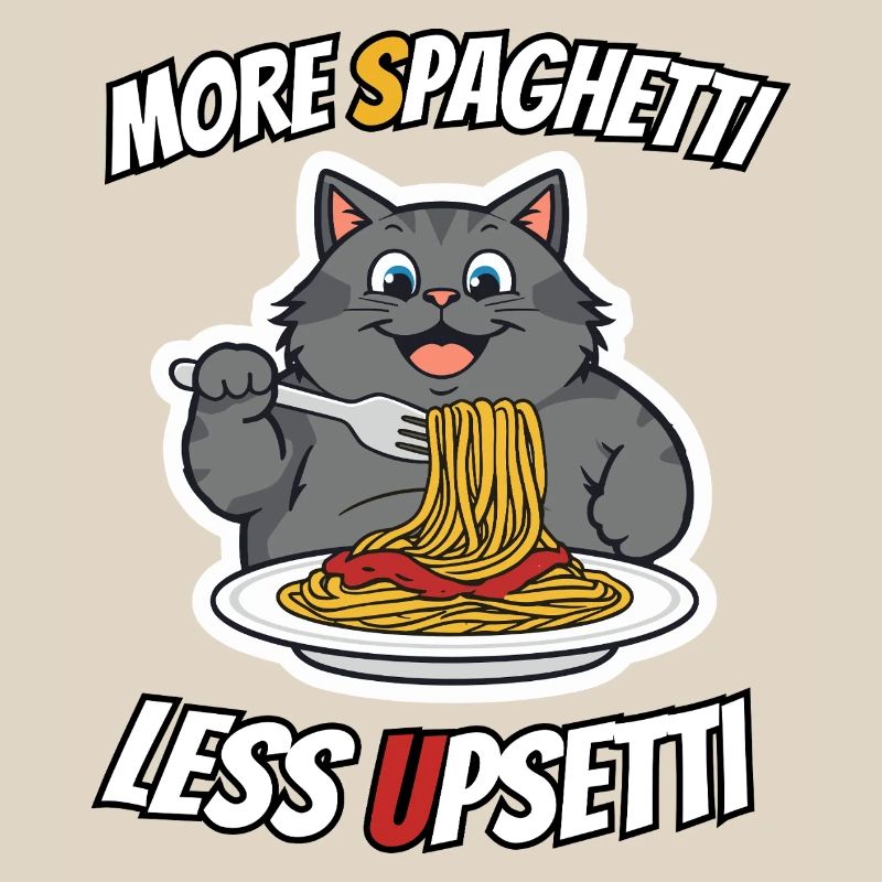 Fat Cat Eats Spaghetti More Spaghetti Less Ups