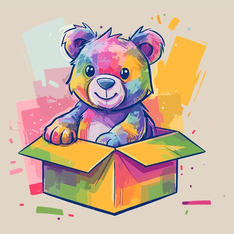 Rainbow Bear in a Box