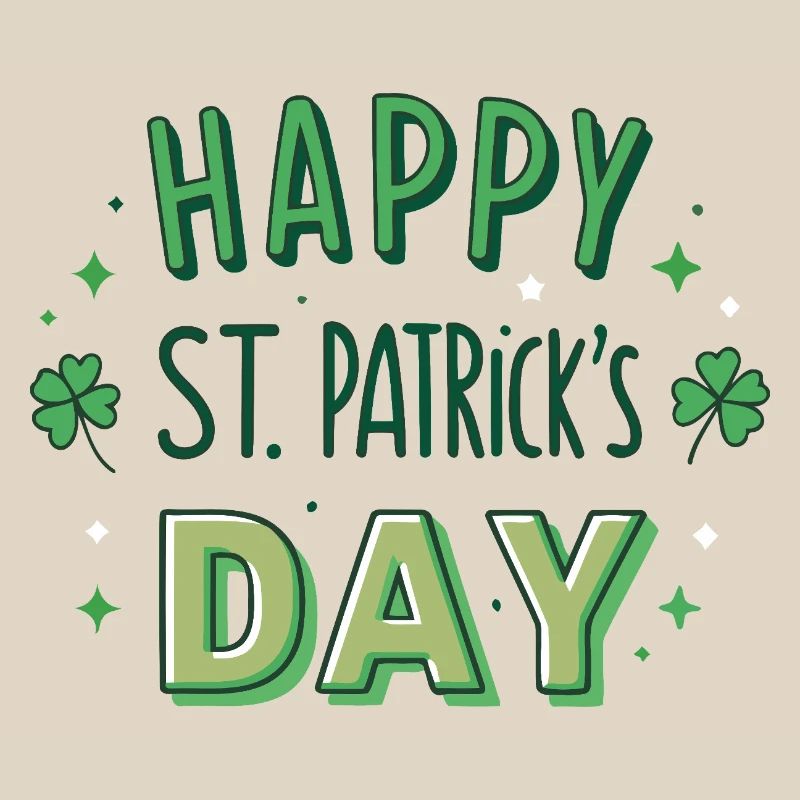 Joyeuse Saint-Patrick Graphisme Vert