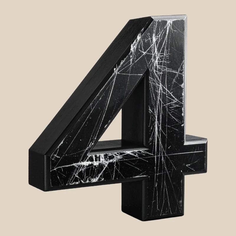 Black 4 with marble pattern