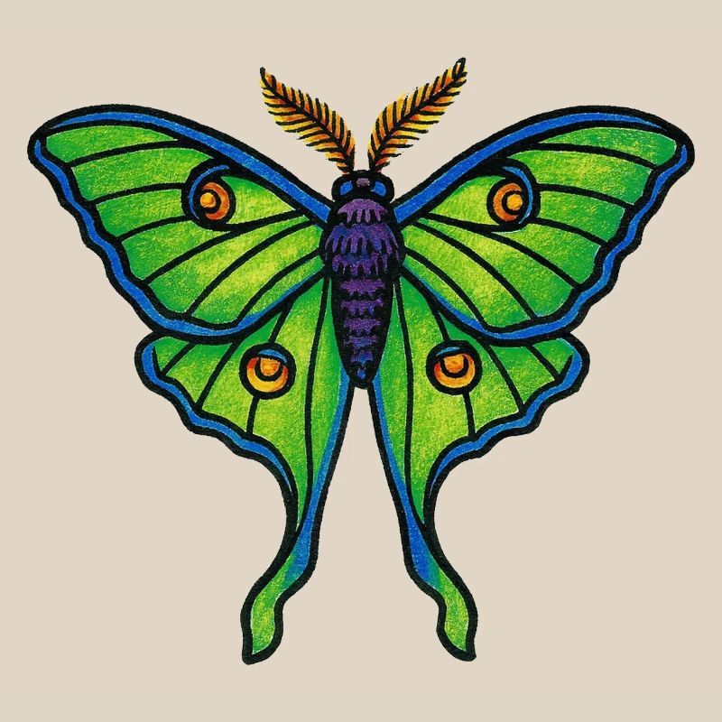 Neon Green Butterfly Winged Bloom