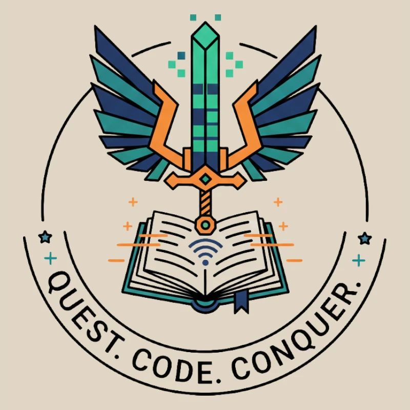 Quest. Code. Conquer Emblem