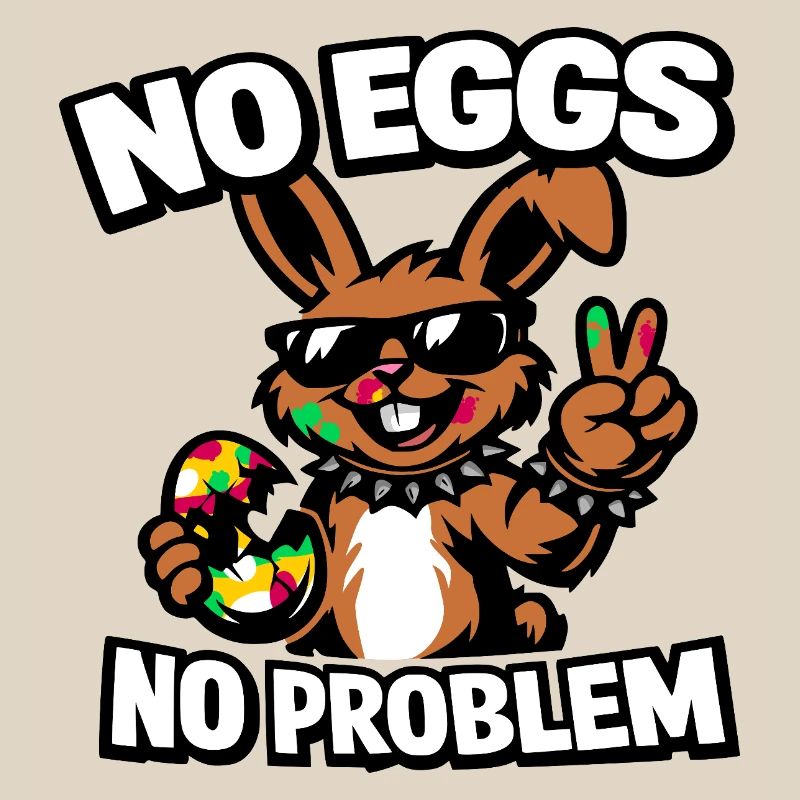 Funny Easter Bunny – No Eggs No Problem
