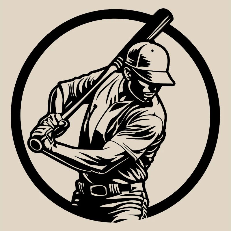 Baseball Man Silhouette