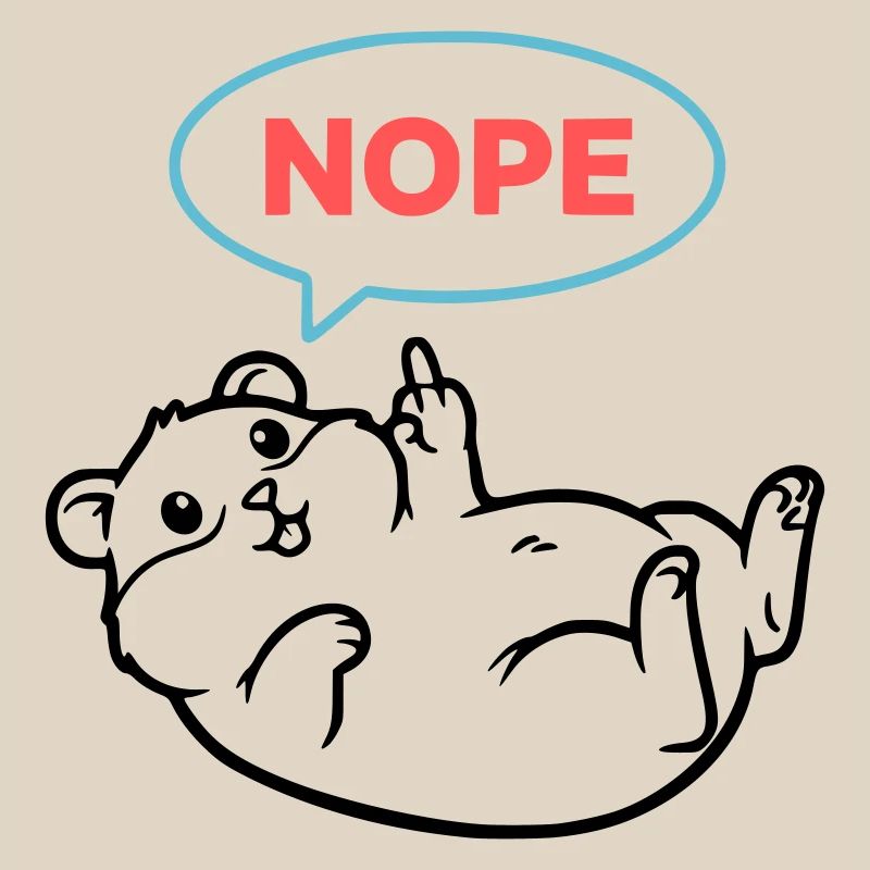 Hamster Nope Comic Farbig